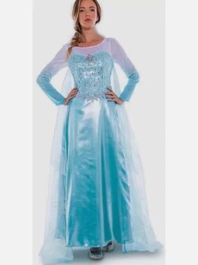Rare Disney Store D23 Authentic Frozen Queen Elsa Costume Adult-only 150 made